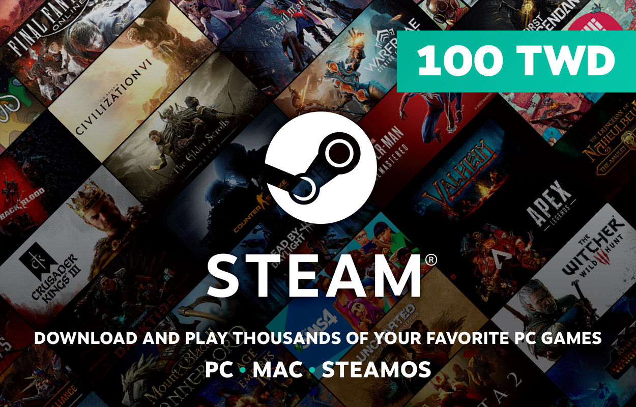 Steam 錢包儲值碼 100 台幣面額 - 24hant 線上購買